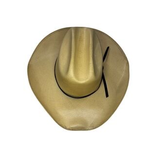 Resistol Self-Conforming Straw Cowboy Hat Tan Western Made in USA Size 7 1/4